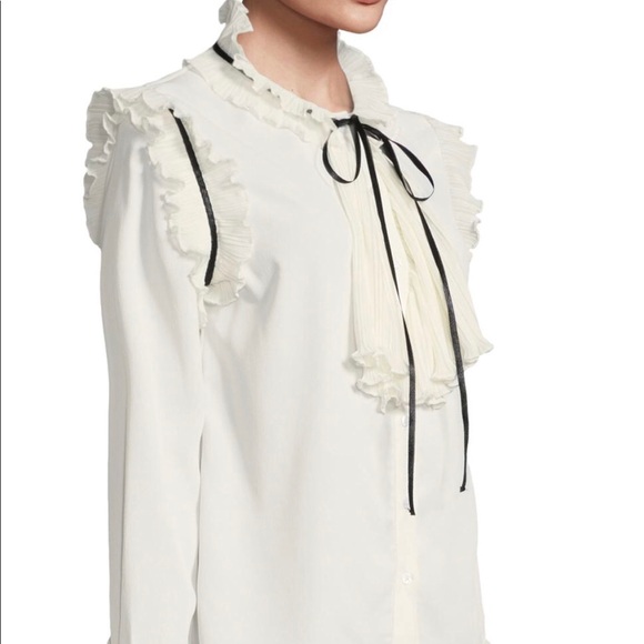 Walter Baker Tops - NWT Walter Baker Milano Ruffles Button -Down Top